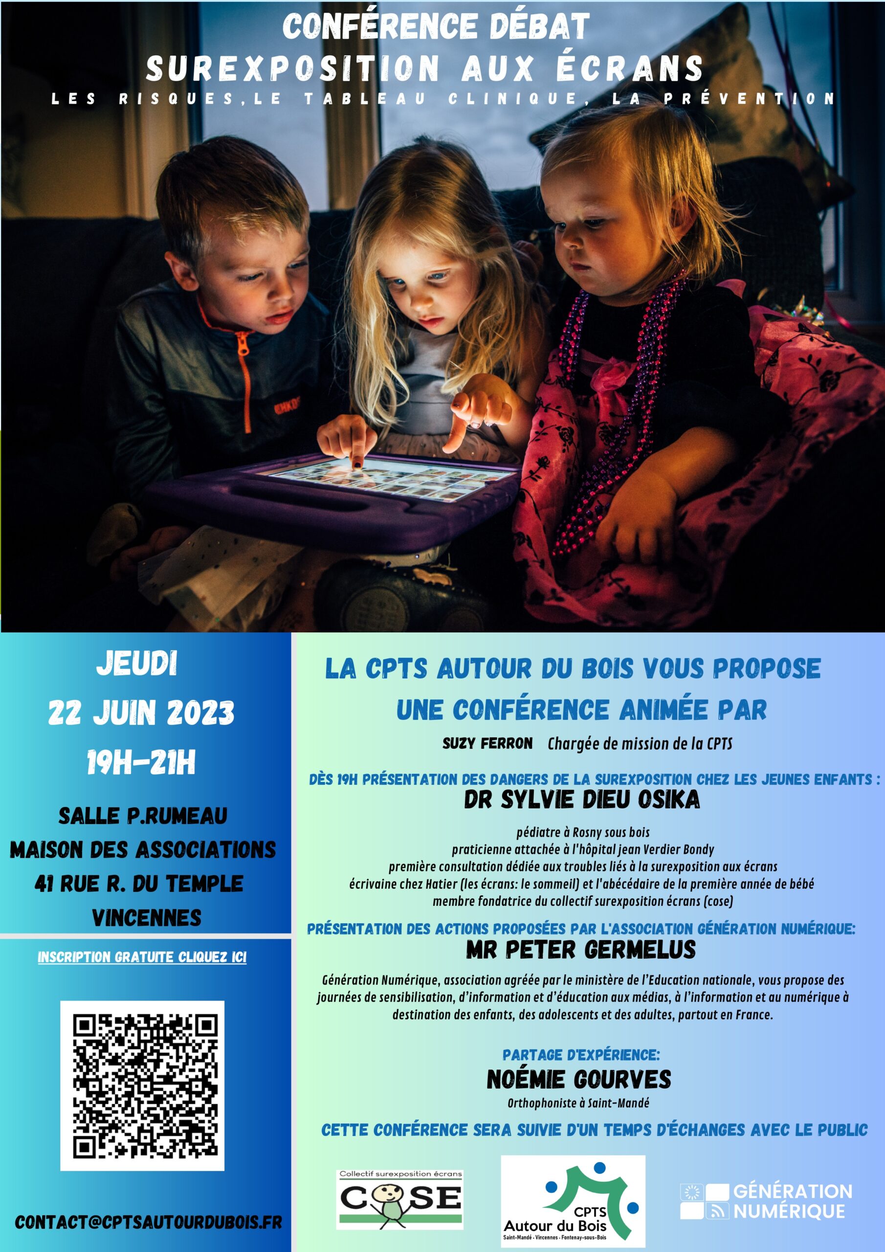 Conférence gratuite – Surexposition aux écrans